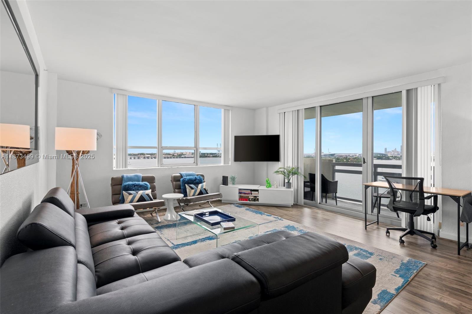 Welcome to Unit 1438S at the Flamingo South Beach! A rarely available corner line, this unit offers breathtaking water views from every room and a private balcony overlooking Biscayne Bay, Downtown Miami, and the Port of Miami. Enjoy endless sunsets, watch cruise ships depart, and even spot manatees from your balcony. The Flamingo features resort-style amenities including two infinity pools with poolside service, a state-of-the-art gym with classes, sauna, doggy daycare, Pura Vida café, mini market, and relaxing courtyards. Easy to show—contact the listing agents today!