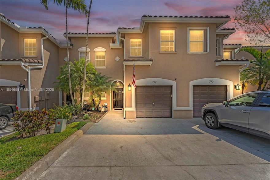 This stunning townhouse features 3 bedrooms and 2.5 bathrooms, with an inviting open-concept first floor that welcomes you right in. The open kitchen gracefully overlooks the living and dining areas, creating a seamless flow throughout the space. The kitchen and bathrooms have been fully updated with modern finishes, including stainless steel appliances, tall cabinetry for ample storage, and a granite countertop breakfast bar that comfortably seats four. Brand new roof. The community offers a private pool, a children's playground, and plenty of green space. HOA fees include landscaping, pool and playground maintenance, roof coverage, and exterior building insurance—all with a low HOA!