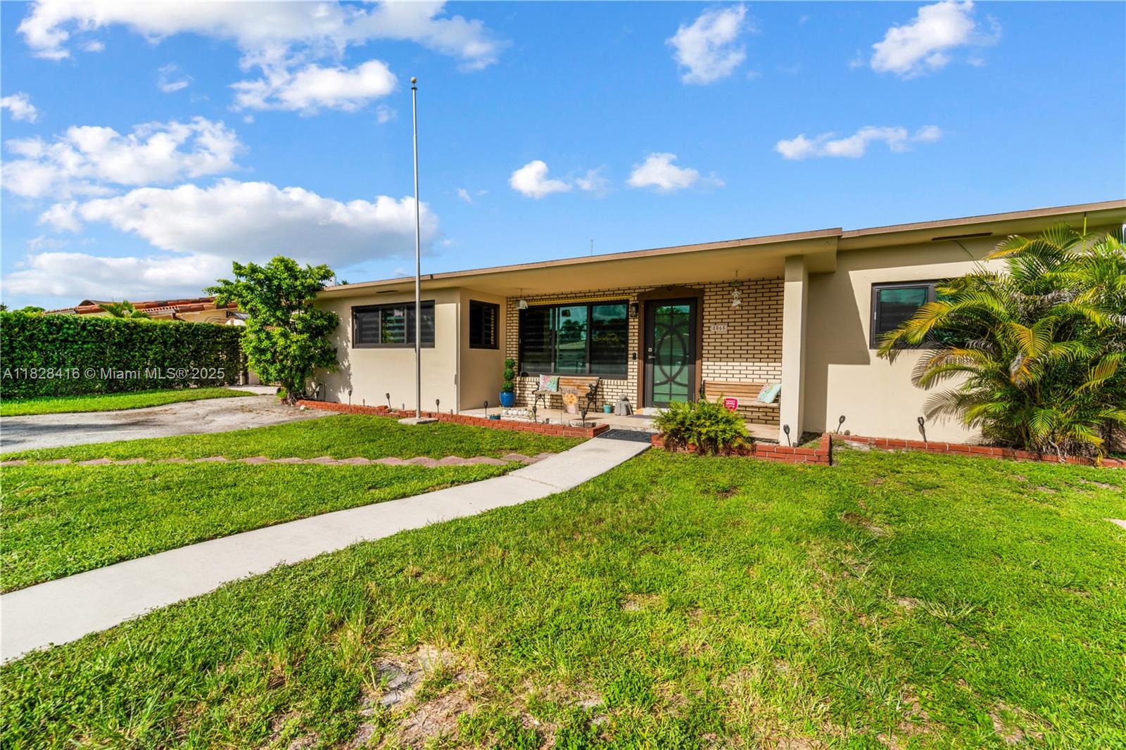 Welcome to your private oasis—where comfort meets convenience in the heart of South Florida! This single-family home offers impact windows & doors and uniform tile flooring throughout. The split floor plan allows for privacy, while the spacious rear multi-use room—complete with a full bathroom—offers flexible use as in-law quarters, a guest suite, or generous storage space that opens directly to the covered patio and sparkling pool, perfect for entertaining. Enjoy thoughtful upgrades including shades, ceiling fans, chandelier, and stainless-steel appliances. The property also features a shed for extra storage and a fenced, expansive backyard with no HOA,
centrally located with quick access to major highways; this gem bridges Miami-Dade and Broward County, making commuting more convenient.