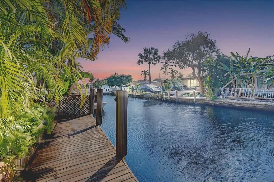 Price reduced! 4/2 home situated on an ocean-access canal in the highly sought-after location of Dania Beach. Short boat ride to the Intracoastal or ocean with only one fixed bridge (US-1) along the Dania Cutoff Canal. This unique property offers docking for a 45-foot boat and combines investment potential. Conveniently located near airport, beaches, dining, and downtown. Outdoor living includes a sizable backyard perfect for relaxation or entertaining with water access and dock. Situated near local amenities, this home offers comfort and convenience. Don't miss the chance to explore this inviting property! Best deal in the neighborhood check comps!