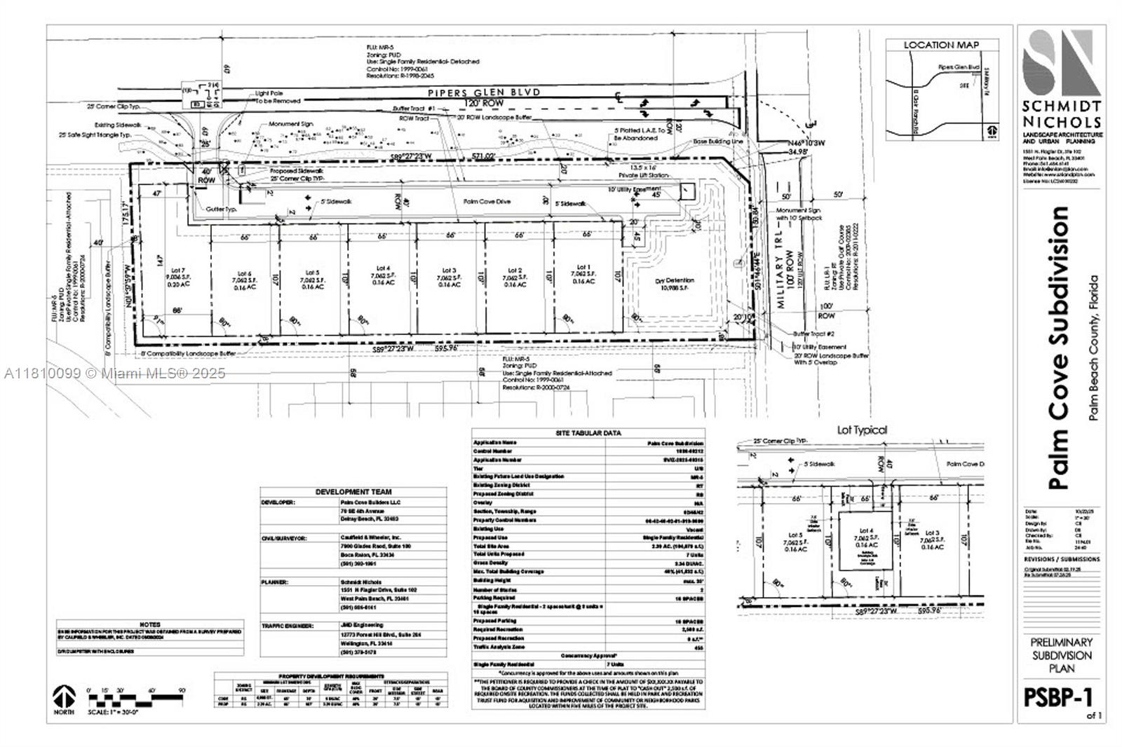 Located only a few miles from downtown Delray Beach, Florida, Palm Cove will offer a 2.4 acres exclusive enclave featuring 7 modern single family home residences. Property to be delivered with full approvals.