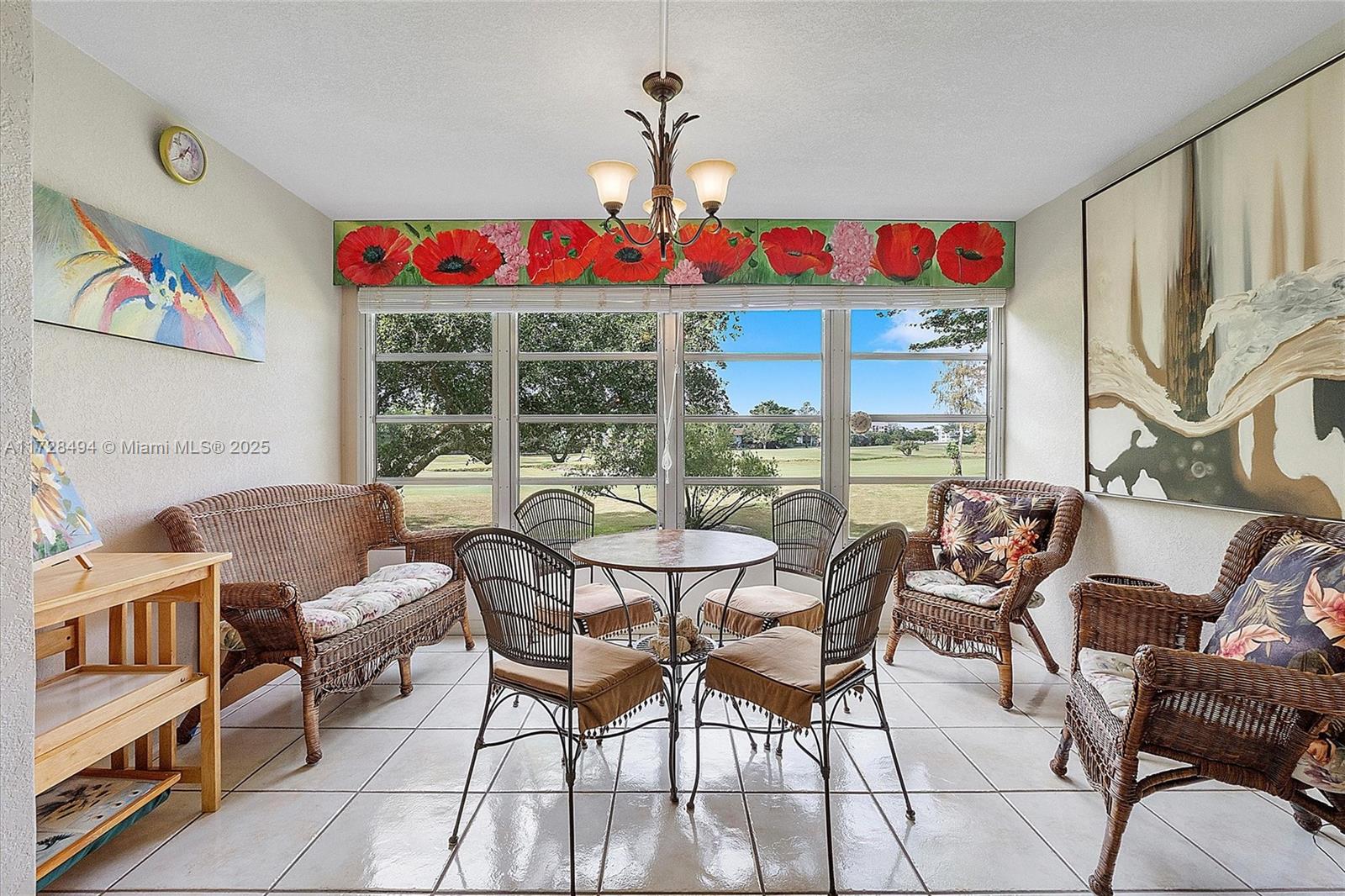 WOW! Don't miss it! Just Reduced to sell fast! Beautiful remodeled condo with 1 bedroom, 1 bathroom & 1 half bath with stunning views of the Golf Course, directly on the first hole! With tile flooring throughout this one will sell all furnished, as seen. Spacious, with more sf under air with the balcony incorporated into the interior living space — now under air.” The property features modern updates, including a 2022 AC, 2016 water heater, and a newer electric panel. Monthly fees include high-speed internet & cable. The community provides fantastic amenities, including 2 heated pools with BBQ areas, shuffleboard, indoor pickleball, a gym, billiards, and a library. Conveniently located near shopping, transportation, and dining, Don't wait!