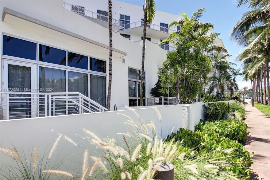 Rarely available Villa at The Meridian! This residence offers a unique loft-style living experience in the heart of Miami Beach. With 2 beds, 2.5 baths, & 14-foot ceilings, this condo boasts 
an open living area, in-unit washer/dryer, ample closet, storage space & limestone flooring.
Brand new motorized window shades just installed November 2024! The fenced-in courtyard provides a private outdoor space, & the 1 assigned spot in the garage adds convenience. Residents also enjoy access to building amenities including an exercise room, rooftop pool, hot tub, & 24-hour front desk service. This unit is a must-see for those seeking the convenience of a condo with the feel of a home in Miami Beach. Can be bought & combined with neighboring unit 101 to increase square footage to over 3400 sqft.