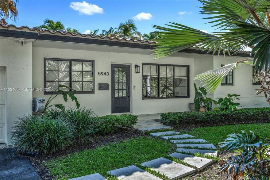 Introducing a rare opportunity to own a recently renovated designer gem in a highly sought-after South Miami neighborhood. This 3-bedroom home, plus a 4th bedroom/office and 2 bathrooms, offers impeccable attention to detail throughout. Features include a new AC, PVC plumbing, impact windows and doors, and high-end designer finishes. The open layout is filled with natural light and flows into a spacious great room and oversized kitchen with state-of-the-art appliances. Centrally located near downtown South Miami, Coral Gables, Coconut Grove, and top-rated schools. The large lot boasts a lush backyard ideal for indoor/outdoor living. A true turnkey home in a rapidly appreciating area—schedule your private showing today.
