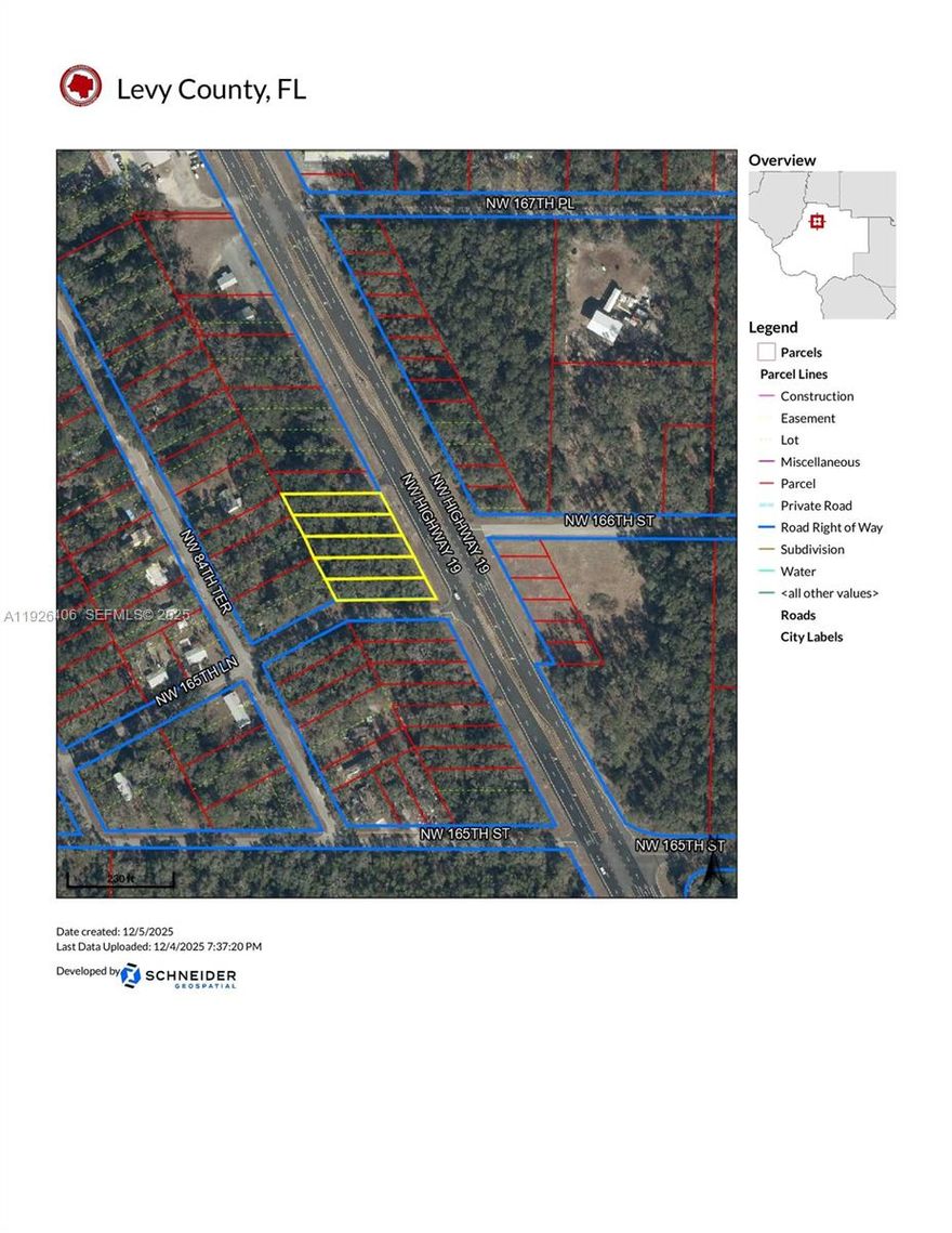 Prime Commercial Development Opportunity on US Hwy 19 in Fanning Springs, FL.
52,500 Sq Ft Commercially Zoned Land with 250 Ft Frontage - Ready for Development. INVESTMENT 
ALERT: Expansive Commercial Lots in Growing Fanning Springs Area. Rare Opportunity: Five Contiguous 
Commercial Lots with median cut on busy HWY 19.