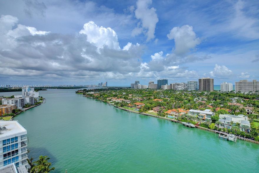 Penthouse Bay Harbor Island 4bed/4.5 bath, 3,359 sq ft, 2 assigned parking spaces . 4 large balconies with views of stunning Ocean & Intercostal w/ Sunrise & Sunset. Luxurious master suite w/ sitting area, large balcony, quality built in closets, sauna, elevator. On the other side of the unit are a further 3 bedrooms each with ensuite bathrooms, two w/balconies. Chef kitchen w/ breakfast bar, Large Dinning, spacious living room . Impact windows, Two direct to unit elevators, large in unit Laundry room & storage room. Boutique building 39 units, 16 floors highest on the island. Walk to Beach, Great Schools, Restaurants, Places of Worship & Shops at Bal Harbor. The space & privacy of a house with the convenience of a condo.