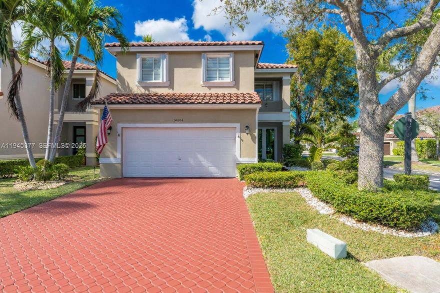 Beautifully maintained two-story single-family residence located on a premium corner lot in the prestigious, guard-gated waterfront community of Three Lakes in Kendall, a boaters dream. This elegant home offers 4 bedrooms, 2.5 baths, a two-car garage, and a private pool with gazebo, set within a spacious, light-filled floor plan designed for both comfort and entertaining. The updated kitchen features granite countertops and newer stainless steel appliances. The primary suite is a true retreat, complete with a walk-in closet and a tastefully updated ensuite bath showcasing a walk-in shower, separate soaking tub, and custom built-in storage. Upstairs has all new flooring throughout. Additional highlights include a new Trane A/C and accordion shutters for added peace of mind. Residents enjoy resort-style amenities including a clubhouse, tennis courts, fitness center, playground, parks, scenic bike trails, common boat ramps, boat & RV storage, ample guest parking, and 24/7 guard-gated security. Ideally located near major highways, top-rated schools, upscale shopping, and fine dining.