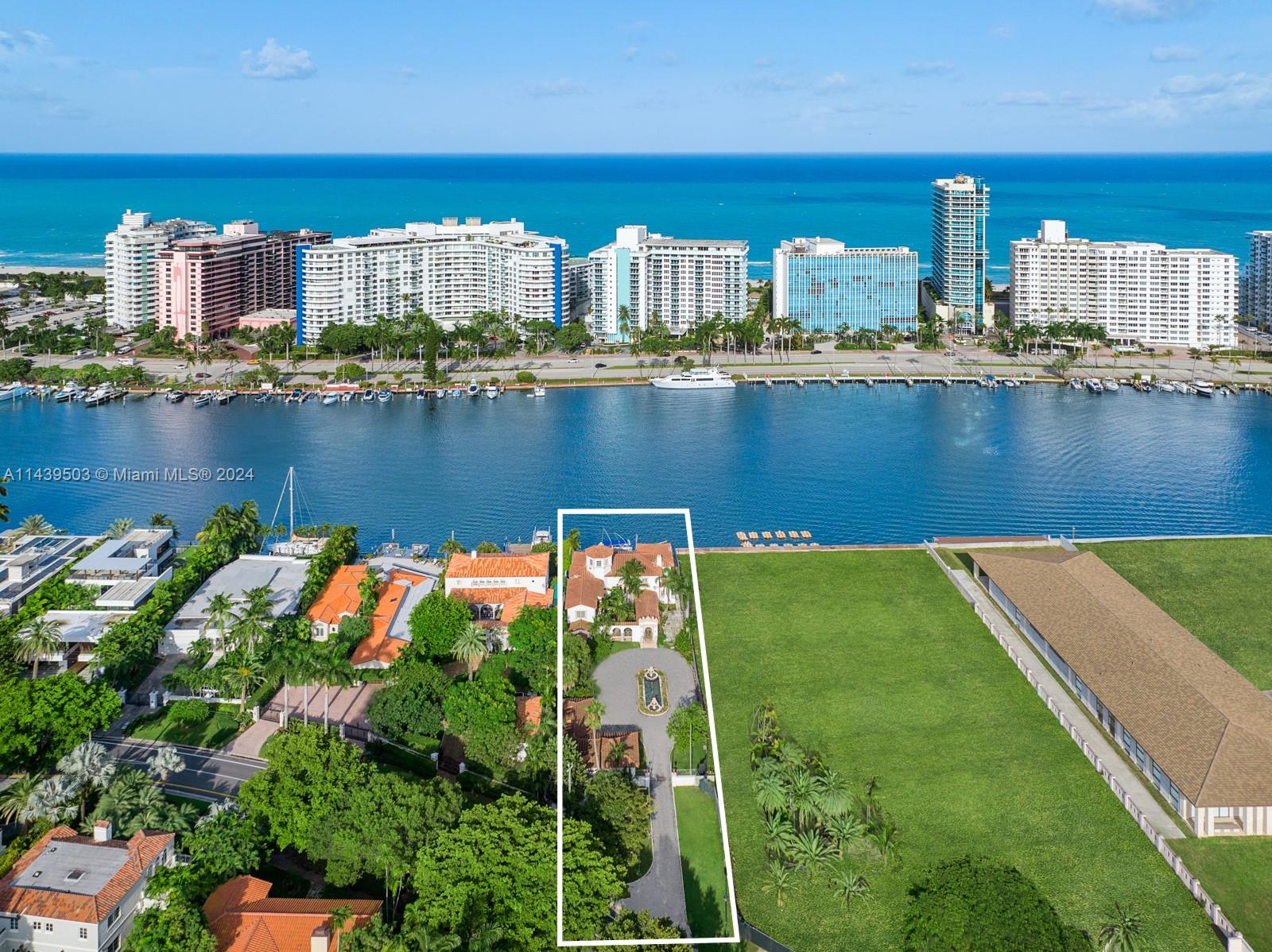 Your dream estate situated on the prestigious Pine Tree Drive. The chance to renovate this Mediterranean-style masterpiece or craft a creation of your own awaits you. Situated on a 21,375 SF Lot in the heart of Miami Beach. Set against the backdrop of the Intracoastal on 70 FT of direct water-frontage with a pool. The architecture stands as a testament to its enduring charm. The bones of the structure are a blend of arched doorways, stained glass, and Spanish tile flooring, showcasing a design that transcends time. High ceilings, well-proportioned spaces, and architectural details like exposed wood beams that hark back to an era of craftsmanship that is ready to tell a story of reinvention. This property also offers a 2 bedroom guest house with a kitchen and private entrance.
