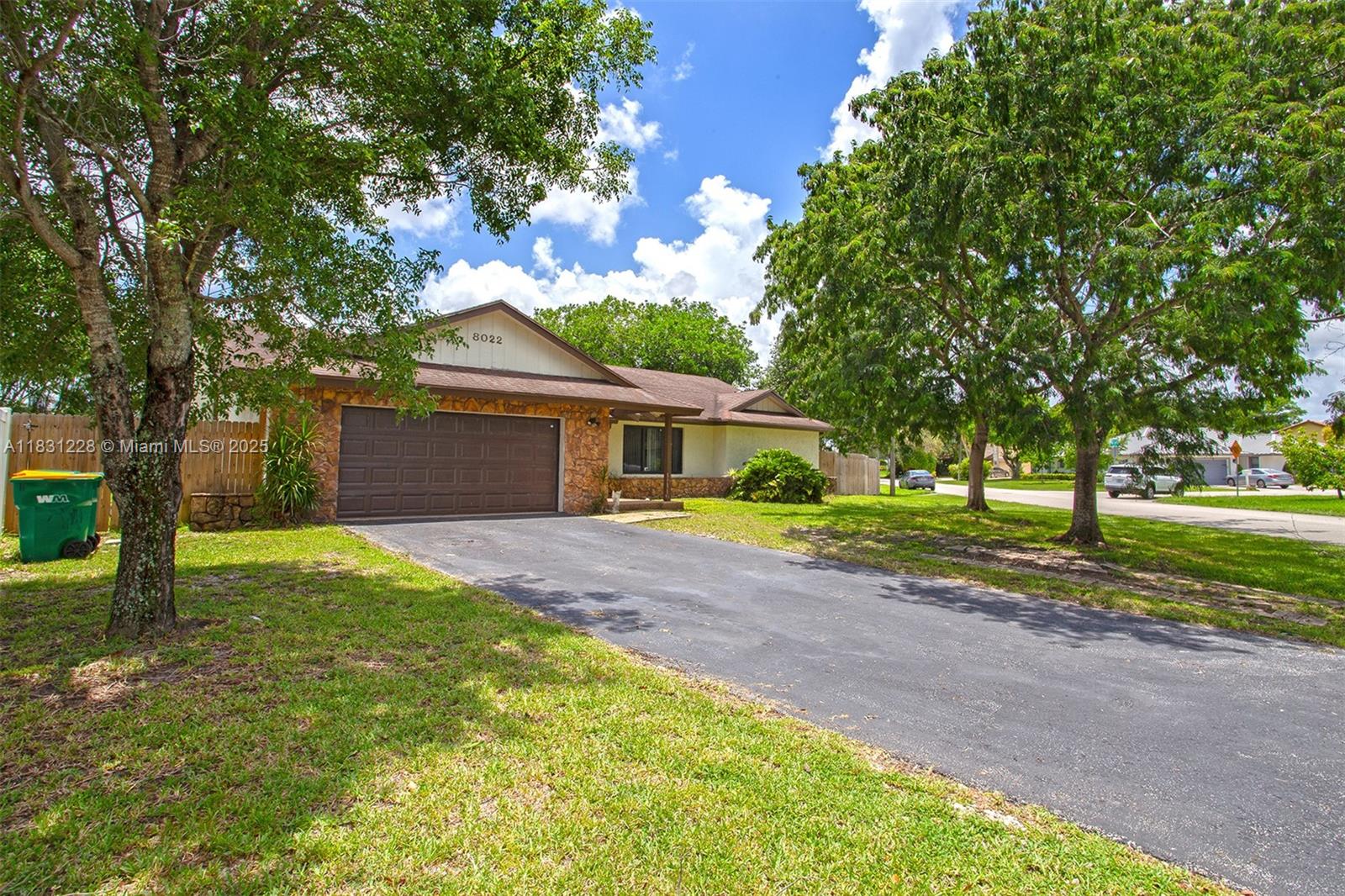 This beautiful 3-bedroom, 2-bathroom house features: Brand new primary bath, No HOA, Front door, front window and garage- Impact-resistant for hurricane protection. Fully remodeled kitchen with quartz countertops, almost new appliances, Spacious family room with fireplace, skylight, and wet bar. Open concept living and dining area. Long covered patio with Shutters and roll-downs for added security. Large fenced-in backyard with plenty of space to build your dream pool and hot tub. Spacious covered garage and driveway with room for multiple cars.