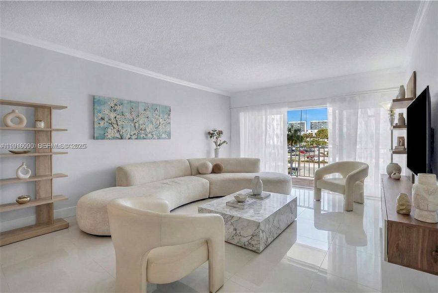 Wake up every day to the feeling of being on vacation in this serene 2 bed, 2 bath coastal retreat at Arlen House. Soft natural light fills the home through full impact windows, opening to a private balcony where peaceful intracoastal views, swaying palms, and the Sunny Isles skyline create the perfect backdrop for morning coffee or sunset unwinding. Inside, the split floor plan offers comfort and privacy, generous closets, and a spacious flow ideal for relaxed beachfront living. AC, water, WiFi, basic cable, and pest control are all included, along with a covered assigned parking space. RESORT-STYLE amenities surround you including a heated bayfront pool, fitness center, tennis courts, 24 hour security, concierge, and valet for guests. Step outside and stroll to the beach or reach Bal Harbour, Aventura Mall, and Oleta River State Park within minutes. This is more than a rental, it is a lifestyle where every day feels like a getaway in Sunny Isles Beach.