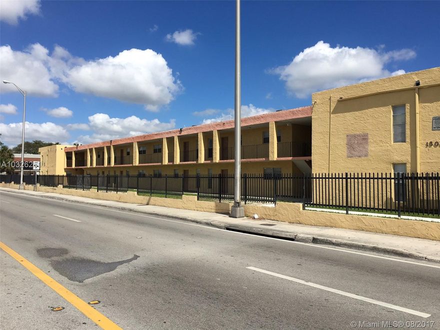 Galaxy Apts. has 48 units with a brand new roof. Built in 1972 with a unit mix as follow. 21 - 2 beds 2 baths  rents are $990-$1,100,  26 - 1 bed 1 bath rents are $775-$850 and  1 studio at $700. The property is 100% rented with a waiting list. Well located on NE 6th Ave., near Downtown Miami, Miami International Airport, Expressways and the Beaches.