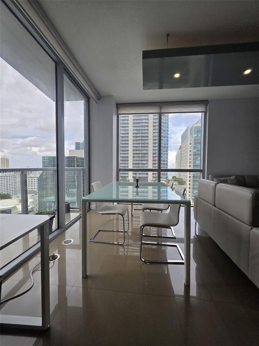 Beautifully furnished corner residence at 1060 Brickell Ave #2201, offering 1,368 sq ft of spacious living in the heart of Brickell. This bright 2-bedroom, 2.5-bath condo features an excellent layout, abundant natural light, private balconies with exposure to two sides, in-unit washer/dryer, assigned parking, and the convenience of a full-service building. 1060 Brickell is currently undergoing a complete renovation, enhancing the building’s overall appeal and common areas. Enjoy resort-style amenities including pool, fitness center, yoga room, game room, virtual golf, 24-hour lobby/security, valet, and more. Prime location just minutes from Brickell City Centre, Mary Brickell Village, restaurants, shopping, nightlife, and Metromover. Excellent opportunity for an end user, second-home buyer, or investor seeking space, location, and lifestyle in one of Miami’s most desirable urban neighborhoods.