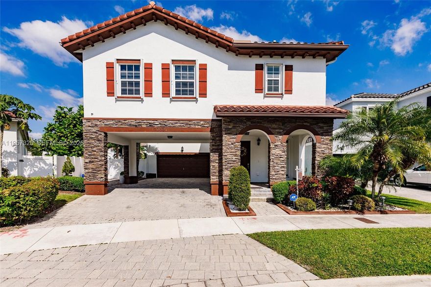 Beautiful home located in the upscale Kendall Square community featuring a large lot, 5 bedrooms and 5 bathrooms, including a convenient cabana bath. The property offers a resort-style swimming pool and a spacious outdoor entertainment area, ideal for South Florida living. A porte-cochere driveway provides ample parking with space for up to six vehicles.
Residents enjoy outstanding community amenities including a resort-style infinity-edge pool, children’s splash zone, fitness center, sauna, billiards room, and BBQ areas. Move-in ready!