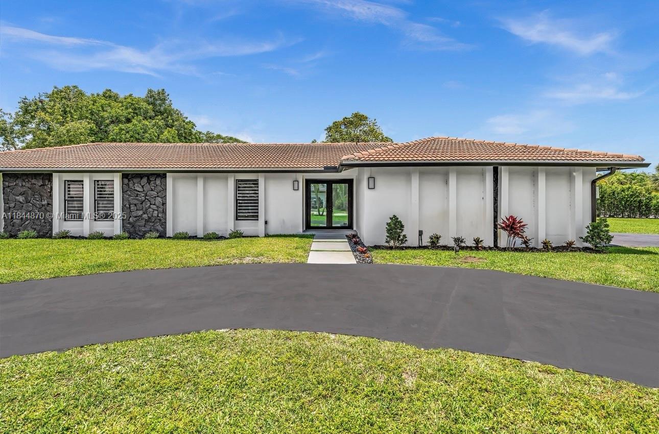 A MUST SEE!!! Come and check out this beautifully renovated home in a quiet neighborhood with A+ schools and NO HOA! Entering this gorgeous 4 bed 4.5 bath home you will find an open floor plan. This pool home has a gorgeous back yard and walk-in laundry room with TWO washers and dryers! The kitchen is updated with quartz counter tops, stainless steel appliances, and new soft close cabinets. The AC, electrical, and flat roof were all replaced in 2024! This home also has new PVC piping as well as new flooring and all updated bathrooms. There is a 2 car garage and automatic sprinkler system. This home also features a circle drive way and long drive way that can fit up to 8 cars. All showings will be held at the open house this weekend! Saturday 7/26/25 12pm-2pm and Sunday 7/27/25 11am-1pm.