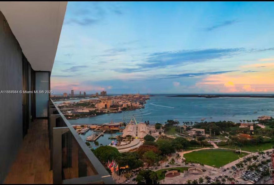 Fully furnished 3BD/3BA at The Elser Hotel & Residences—Downtown Miami’s premier bayfront condo with NO RENTAL RESTRICTIONS, ideal for AIRBNB or daily rentals. Enjoy stunning DIRECT water views PLUS downtown skyline views from wraparound balcony. Features 9+ ft ceilings, porcelain wood-style tile, sleek kitchen w/ Italkraft cabinetry, quartz counters, & stainless steel appliances. Exceptional amenities: cocktail bar by Jaguar Sun, Café Domino coffee lounge, 132-ft pool w/ private cabanas, outdoor theater lawn, LED movie wall, two-story wellness center w/ yoga deck + spa, co-working spaces, & sky lounge. Prime location steps from Bayfront Park, world-class dining, museums, Kaseya Center, Wynwood, & more. Schedule your tour today! The only unit with ADA for sale! more rents and more profits