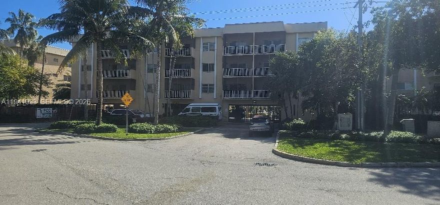 Unit is on the top floor of the building and has a spacious porch with water view of Arch Creek and Keystone Gate Mansions.  Across the street is a National Park to enjoy walks and natural views.  The Walkway to the park leads to FIU University and Mas at FIU.  Also, a grade A K-8 school.  Close to school and a park.  Condo has a Pool and Sun Deck to enjoy a relaxing sunny day and watch the boats pass by as they head out to the intercoastal water ways and Atlantic Ocean.  Community is composed of older retirees.  Condo Allows 40lb sized pets with regulations.   Card reader access doors and garage door opening devices.  Guest can call using call box in front door of building.  Guest parking area provided outside of building.