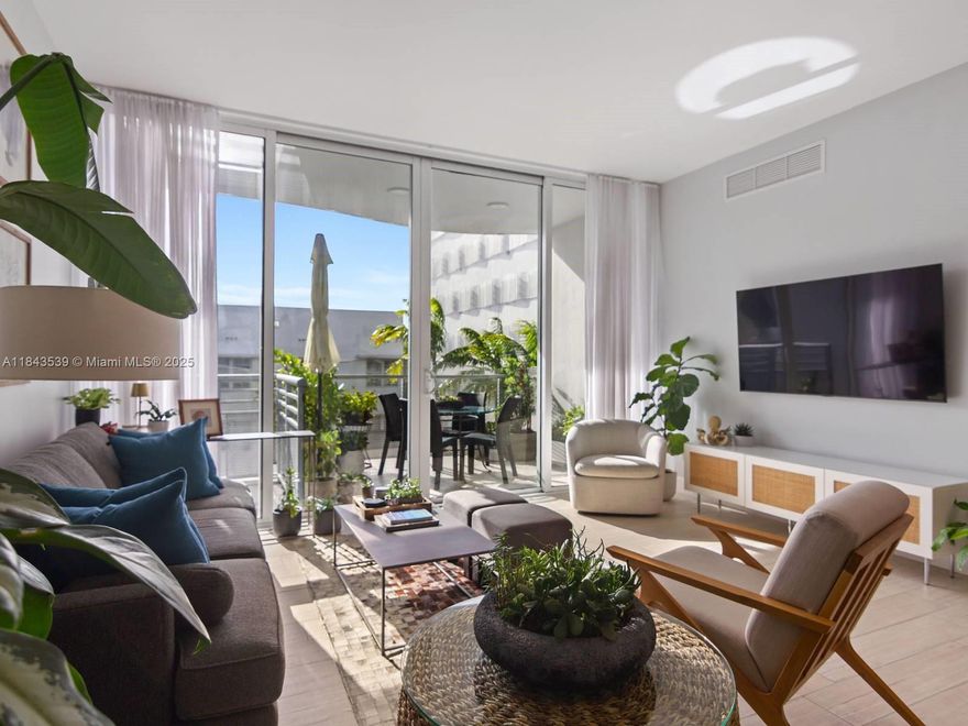 Imaculate and quiet, corner unit 2 bedroom/bathroom condo within walking distance of the beach, Lincoln Road, the convention center and all that South Beach has to offer. Bright, light filled and airy, this open concept unit has everything you need: wood-look porcelain flooring, modern kitchen with Italian cabinets, Bosch Stainless appliances, glass countertops, ample dining/living area that opens to a large balcony overlooking the pool, spacious bedrooms- master is ensuite w/walk-in glass shower, guest bath has shower/tub combo, full size washer/dryer & much more. Plus neither bedroom shares a wall w/other units! Artecity offers a great gym, beautiful pool area, parking, as well as complimentary beach chairs & umbrella service! Call for appointment.