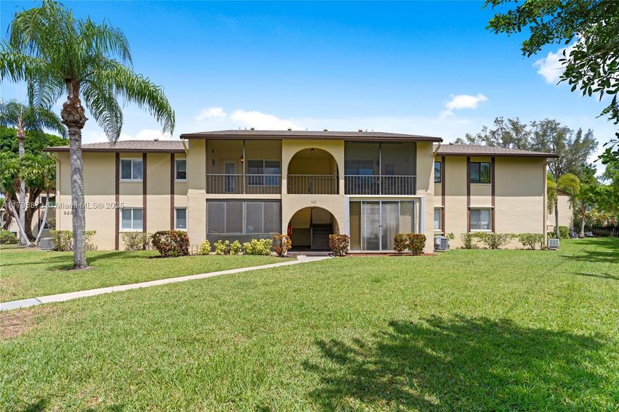 Updated bright & airy corner 2 bdrm 1 1/2 bth condo nestled in a 55 + community. Parking at front door. Screened in Lanai w/ storage closet. Tile throughout. Hurricane windows. Tankless water heater. Granite counter tops, full height wood kitchen cabinets, extra pantry, s/s appliances. Laundry room off kitchen.  Walk in closets. Enjoy lake view from primary bedroom. HOA includes Wi-Fi, Cable TV, Common Grounds, on-site Management, Clubhouse with Kitchen.  Enjoy all amenities, pickleball, tennis, bocce, shuffleboard, oversized heated pool. New Roof assessment paid in 2024. Your new home awaits you.
