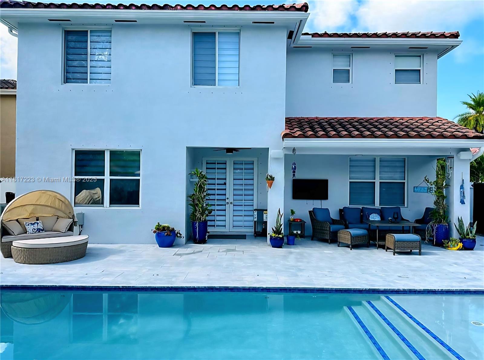 ESCAPE TO LUXURY LIVING AT ITS FINEST! 5 BED-3 BATHS / 1 BED & 1 FULL BATH DOWNSTAIRS, OVERSIZED CORNER LOT, ONE OF THE LARGEST IN THE COMMUNITY! MODERN LIGHTING & FIXURES, CUSTOM CLOSETS, REMODELED KITCHEN WITH MODERN APPLIANCES, VAULTED CEILINGS. ELEGANT MASTER BEDROOM and A 19 feet LONG REMODELED MASTER BATHROOM, NEW SMART POOL WITH HEATED SYSTEM and A JACUZZI, OUTDOOR SHOWER, KIDS PLAYGROUND, PLENTY OF SPACE ON EACH SIDE OF THE HOUSE. RAIN GUTTERS, WELL FOR SPRINKLERS. FAMILY ORIENTED NEIGHBORHOOD IN A QUIET COMMUNITY. ACT FAST and CALL FIRST!!
FINALLY, we are able to show this Home.