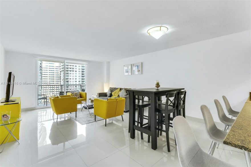 Exceptional investment in the Heart of Brickell. Fully furnished, turn-key 1 bed/1bath. Move in or start renting immediately, daily rentals allowed on Day 1! AIRBNB ALLOWED. You'll be captivated by the tastefully decorated space & impressive city views from your private balcony. This residence features a perfectly designed floor plan, porcelain tile flooring, and two built-in walk-in closets. Located in a resort-style building, amenities include: Concierge,Valet parking ,2 Pools, Jacuzzi, Gym , Sauna, Game Room ,Social Lounge, Kids Room, BBQ Area. Just steps from Miami’s top restaurants and shopping, and minutes from the beaches and MIA Airport. HOA includes  internet, cable, and water. No rental restrictions. Incredible opportunity! Seller motived,bring your offer!