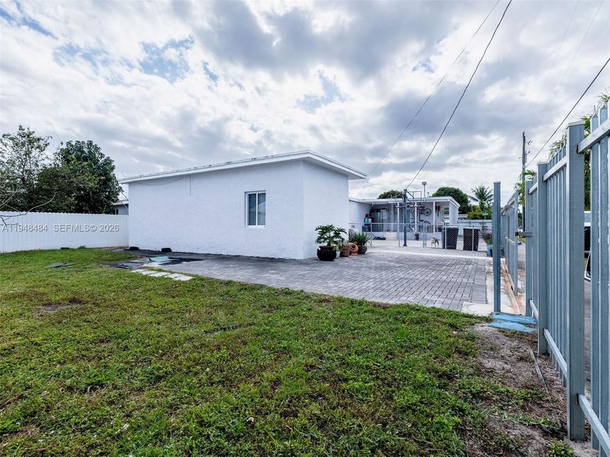 Great opportunity for an investor or a large family in the heart of Hialeah. This huge 6-bedroom, 3-bathroom setup is perfect if you need extra room for the whole crew or if you are looking for a solid investment. The layout is super flexible with a dedicated maid, in-law quarters or office, plus the primary bedroom is right on the ground floor for easy access. It’s built tough with concrete block construction, flat roof, and full impact windows and doors to keep things quiet and secure. Open kitchen ready to go with a gas range and all stainless steel appliances. Outside, the circular driveway parks 15+ cars, makes parking a breeze. There’s no HOA!! You’re right near Hialeah Middle and High School in a great neighborhood with sidewalks and street lights. All impact windows and doors. Corner lot 8,004 sq ft all fenced in. Shed in the patio included for extra storage.
