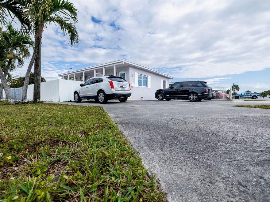 Great opportunity for an investor or a large family in the heart of Hialeah. This huge 6-bedroom, 3-bathroom setup is perfect if you need extra room for the whole crew or if you are looking for a solid investment. The layout is super flexible with a dedicated maid, in-law quarters or office, plus the primary bedroom is right on the ground floor for easy access. It’s built tough with concrete block construction, flat roof, and full impact windows and doors to keep things quiet and secure. Open kitchen ready to go with a gas range and all stainless steel appliances. Outside, the circular driveway parks 15+ cars, makes parking a breeze. There’s no HOA!! You’re right near Hialeah Middle and High School in a great neighborhood with sidewalks and street lights. All impact windows and doors. Corner lot 8,004 sq ft all fenced in. Shed in the patio included for extra storage.