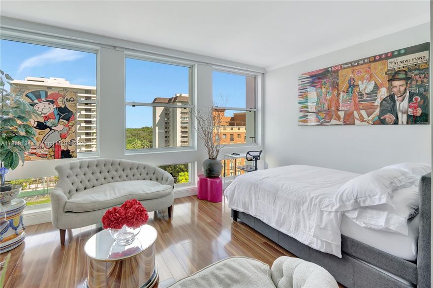 Experience Miami Luxury living in this Fully Furnished and completely remodeled studio featuring a independent modern kitchen design, spacious walk-in closet, and electric blinds. Enjoy spectacular Coral Gables views and elegant design throughout. The building offers a fully equipped gym and a newly renovated rooftop pool reopening in Spring 2026. Added comforts include a Dedicated Concierge service, Complimentary bi-monthly Professional Cleaning, and In-unit Washer and Dryer. For added convenience, residents can ride the Coral Gables Freebee or Trolley to nearby restaurants, shops, the University of Miami, and the iconic Miracle Mile, The Plaza Coral Gables and Giralda street. This is Coral Gables living at it's finest and Move in Ready.