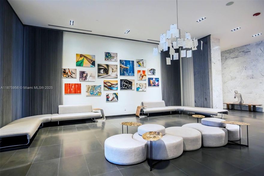 Spacious 1-bed, 1-bath condo furnished (excl. 2 paintings).

Open-concept living with modern finishes, floor-to-ceiling windows.

Canvas offers resort-style amenities: pools, rooftop sky pool, spa & sauna, fitness center, yoga garden, racquetball/squash courts, kids’ playroom, movie room, social & business centers, concierge, valet, dog area, cabanas, plus on-site dining/retail. Located in Miami’s Arts & Entertainment District, near Wynwood, Design District, Brickell, and South Beach. Turnkey high-rise living.