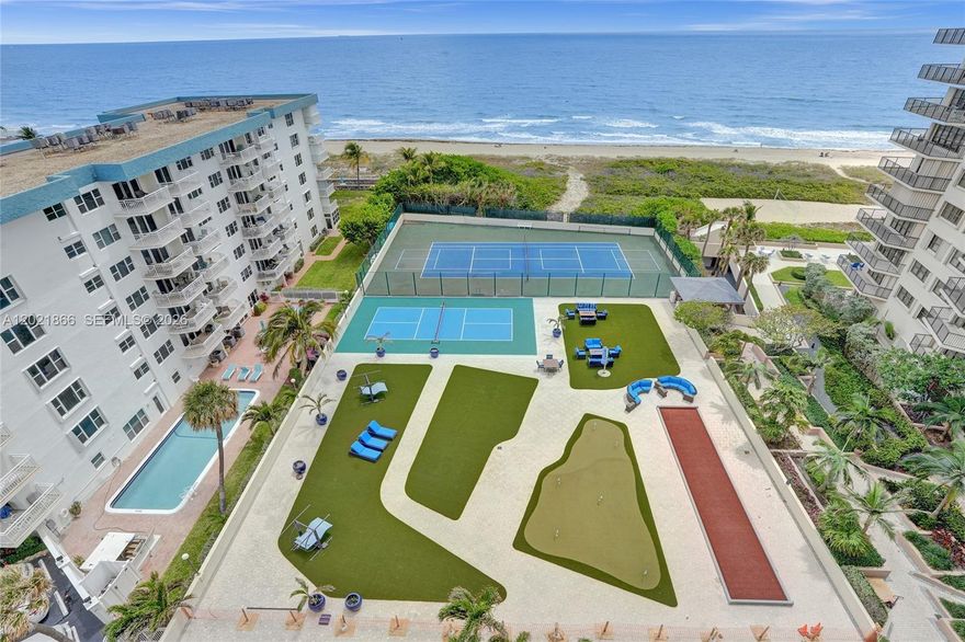 2/2.5 Corner unit condo with direct views to the ocean! Walk to everywhere you need to including either Commercial or Pompano Pier!! Experience the ultimate in coastal living with breathtaking Ocean & Intracoastal views from every single window in this rare, oversized condo in the heart of Lauderdale-by-the-Sea. This spacious 2,090 SqFt open floorplan is designed to capture the best of both worlds. Front balcony and floor-to-ceiling windows facing the beach and Atlantic Ocean-Rear-facing balcony overlooking the Intracoastal, where you can watch yachts glide by, catch the annual Boat Parade, or enjoy the thrilling Air & Sea Show from the comfort of home. Whether you're floating in the pool under the Florida sun, taking just a few steps to the sand for a tranquil walk, or enjoying the charm of local boutique galleries & eateries you'll fall in love with the laid-back, friendly energy of Lauderdale-by-the-Sea.  Check out the gym, ping-pong, billiards, tennis, pickleball, putting green, large multiple grilling area, pool area, or just walk on the beach and put your toes in the sand!