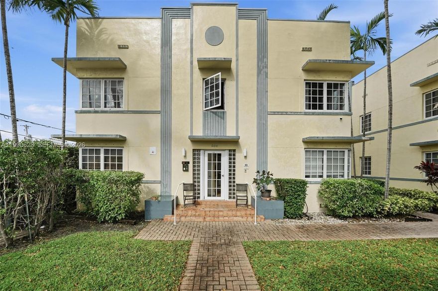 Prime Miami Beach location just moments from South of Fifth. This bright and well-designed 2 bedroom, 2 bath corner residence offers 825 square feet of comfortable living space with abundant natural light, a functional layout, and washer/dryer inside the unit. A rare assigned parking space adds everyday convenience. Just two blocks from the beach and within walking distance to Target, Publix, top dining, shopping, and nightlife. Pets allowed. The building permits immediate rentals with a 6-month minimum, making it an excellent option for both end users and investors. Seller has already paid the $12,000 roof assessment. Vacant and easy to show.