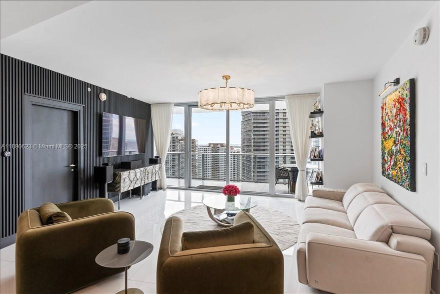 Experience the best of Miami living at Epic Residences, a premier waterfront address in the heart of Downtown. This impeccably designed 2-bed+Den/2.5-bath residence offers stunning views of Biscayne Bay, Miami River, & Brickell through floor-to-ceiling glass & an expansive terrace. The open-concept layout features a modern kitchen with Italian cabinetry, marble countertops, & premium appliances. Primary suite includes a spa-inspired bathroom with soaking tub, dual vanities, & glass-enclosed shower. Epic Residents enjoy multiple resort-style pools, full spa, fitness center, & world-class dining at Zuma & Area 31 plus a coveted Joia Beach Club membership offering VIP access & exclusive benefits. Directly downstairs you have Whole Foods, Hell's Kitchen, Novikov, Boulud Sud, Mastro's & more!