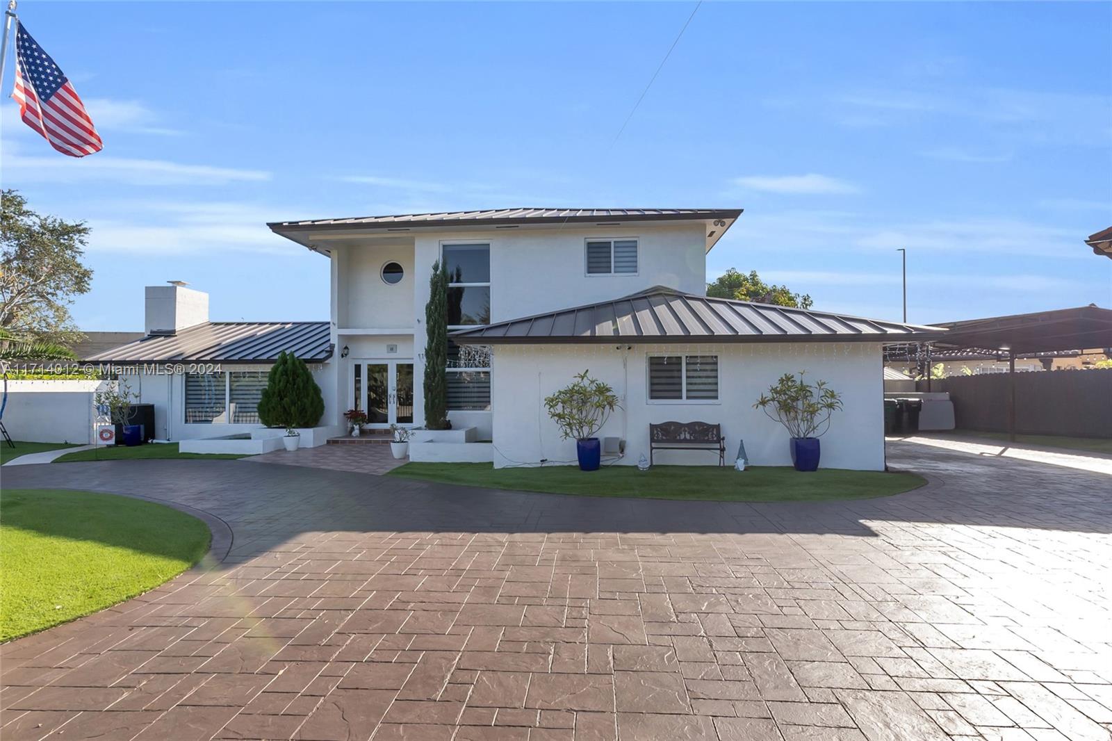 Don’t miss this once-in-a-lifetime opportunity to own a stunning 4-bedroom, 3/1-bathroom home nestled at the end of a serene cul-de-sac in one of Kendall’s most sought-after neighborhoods. Designed with an impressive open floor plan, this home boasts vaulted ceilings, marble tile floors, a gourmet kitchen featuring granite countertops, dual sinks, and elegant wood cabinetry. Also, a backyard, with a remodeled pool (salt system and heater) an outdoor bar and kitchen, and ample space for entertaining family/friends. Upgrades include a Metal roof (2020), new terrace with travertine all over, new impact doors and windows, approx. 4000 feet of artificial grass and new A/C Units, independent circuit plug and go for power outages. Schedule your private tour today and make this dream home yours.