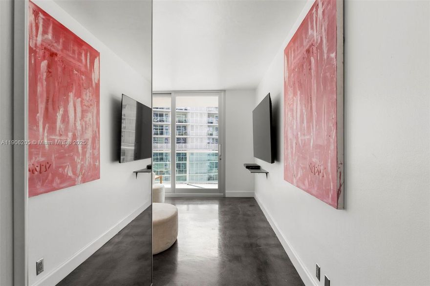 Beautifully furnished and fully renovated corner unit with washer/dryer and stunning views of Miami Beach and Biscayne Bay. Enjoy resort-style amenities at Mirador including a state-of-the-art gym, mini market, BBQ area, and pool deck with relaxing lounge and sunset views of Downtown Miami.