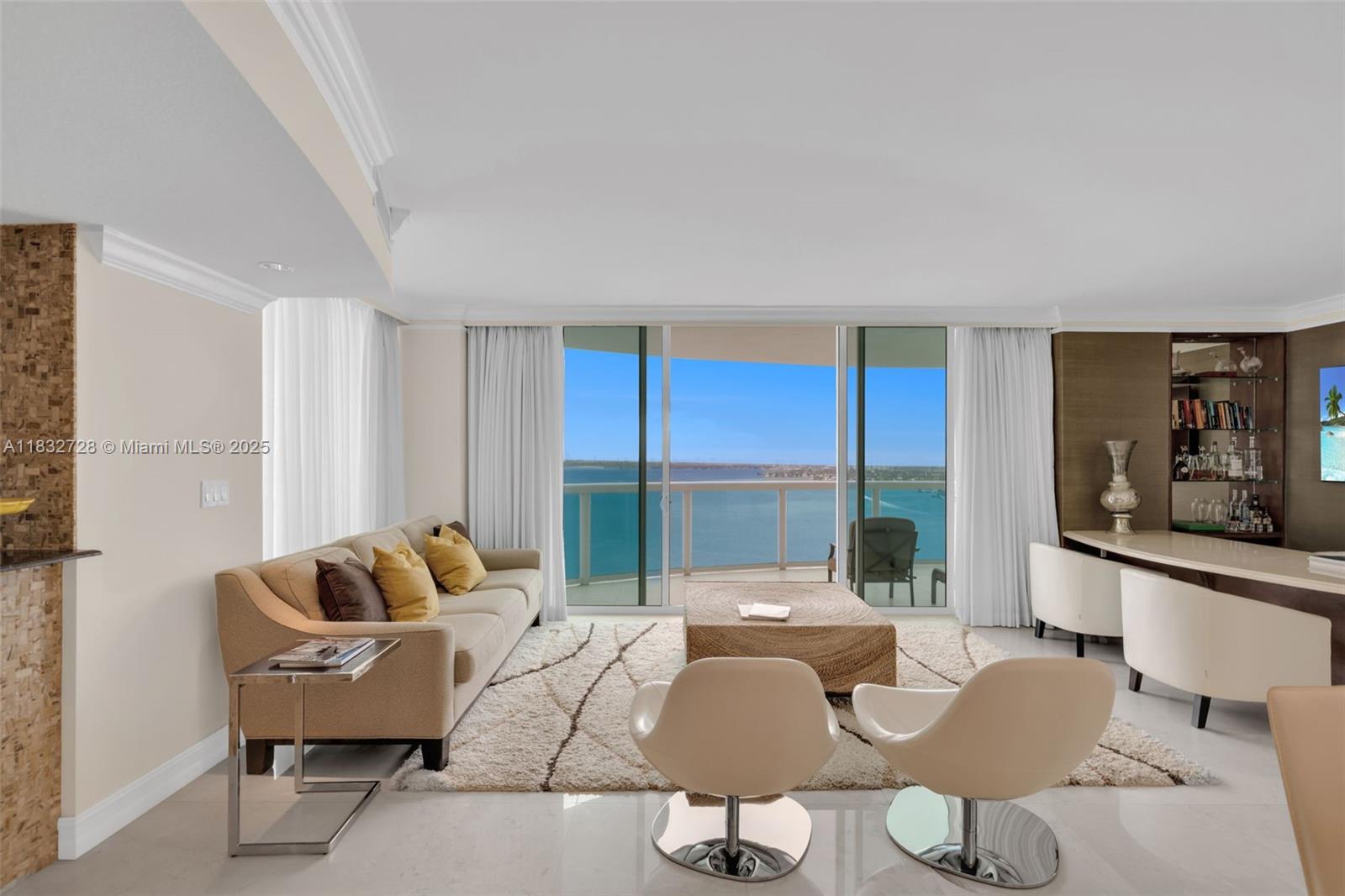 Welcome to the vibrant lifestyle of Edgewater, the trendiest neighborhood in Miami. This light-filled three- bedroom, three- bath has breath-taking views of the Biscayne Bay! The residence occupies 2,189 sq ft with a huge bay front balcony in total 4 private balconies facing NE & SE, floor-to-ceiling high-impact windows. 2 parking spaces Residence features stainless steel appliances, ceramic floors throughout. All rooms offer custom built walk-in closets. 1800 Club residents can access a state-of-the-art gym, sauna and steam room, swimming pool, hot tub, attendant lobby, valet service. Across the street from Margaret Pace Park which has tennis courts, a children's playground, and a dog park. Walk to Pura Vida, Klaw and many other restaurants. Available furnished or unfurnished.