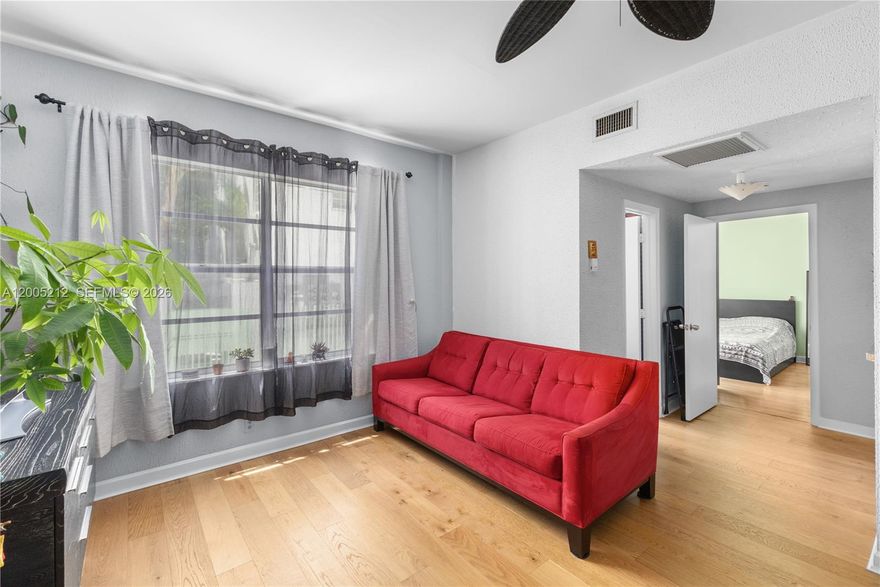 Charming 1-bedroom, 1-bath residence in a well-maintained Art Deco building in the highly sought-after Flamingo Park neighborhood of South Beach. This bright and airy first-floor unit features high ceilings, solid wood floors, and abundant natural light. Thoughtfully updated, the layout offers both comfort and privacy. Located in a secure, gated building with biometric/intercom access and on-site laundry. Low HOA fees and 40-year recertification completed. Just one block from Flamingo Park with its pool, tennis courts, and green spaces, and only minutes to the beach, Ocean Drive, Lincoln Road, and top dining and shopping. Ideal as a primary residence, vacation home, or investment property.