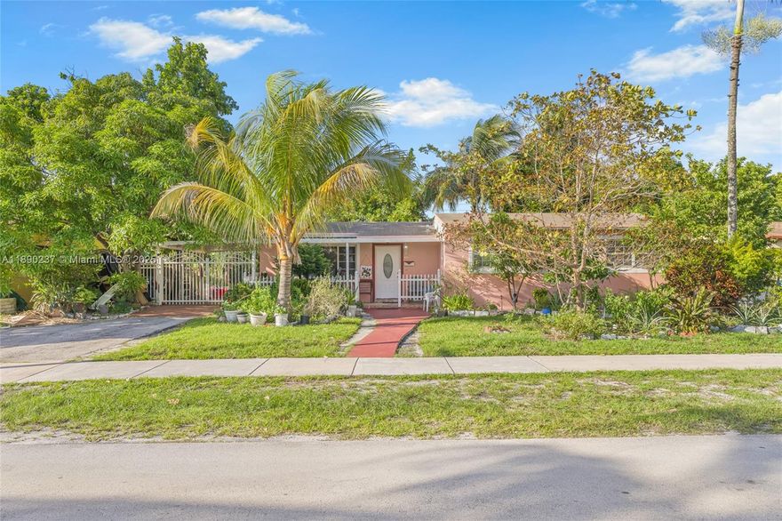 Welcome to this charming 3-bedroom, 1-bath single-family home in the heart of Miami Gardens. This property offers a comfortable layout with a bright and open living space, perfect for families or roommates. Private backyard ideal for entertaining or relaxing Driveway with ample parking located  in a convenient Miami Gardens neighborhood, this home is close to major highways, shopping, schools, Hard Rock Stadium, and local dining options. Rent includes all utilities, make this your home today