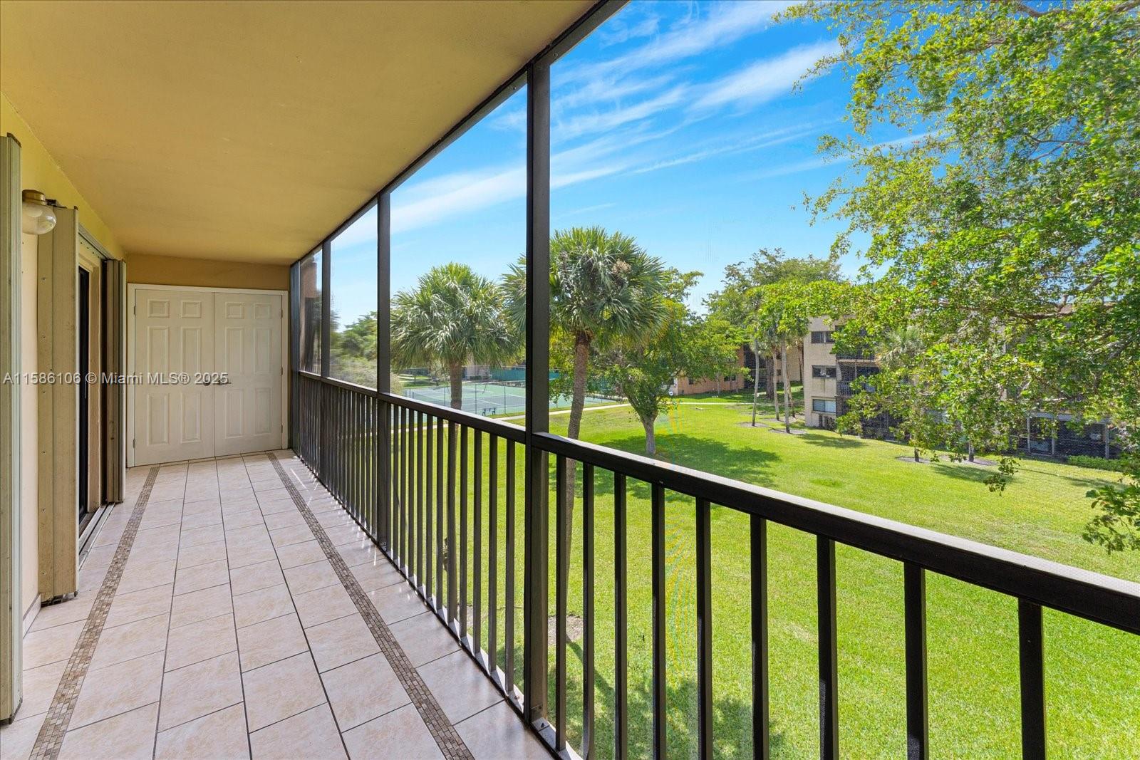 Top floor 2/2 unit with a beautiful view from the large screened balcony * Brand new wood laminate flooring throughout and freshly painted * Full-sized washer & dryer in your private utility room on the long balcony. Assigned parking and plenty of guest parking * Conveniently located near Kendall Baptist Hospital, major highways, schools restaurants, and shopping centers * Amenities such as the clubhouse tennis courts, swimming pool, table billiards, gym, etc. * No rentals permitted the first year of ownership * Easy to show* 2025 Budget is attached on Matrix *Important, See Broker remarks for additional information* See attachments for the current Master Insurance Policy and Master Flood Policy, and more * Parking Space #25 * Maintenance: $520.55 *See broker remarks*