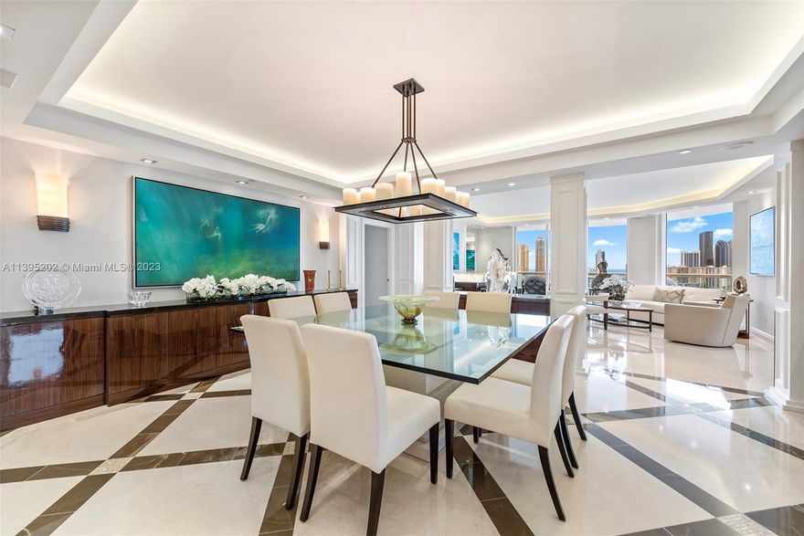 Gorgeous residence in Bella Mare in Williams Island. Magnificent corner unit featuring over 4000 SF, beautifully designed with elegant appointments and details throughout. State of the art sound system, custom lighting plan, automated shades. Property features 3 bedrooms, 4 full baths, and 1 half bath. Incredible views of the bay, ocean, downtown and Sunny Isles Skyline. Bella Mare offers 24-hour staffed front desk security & valet, concierge services, a fitness center with sauna and steam, private breakfast club and lounge, theatre, billiards & card room, beautiful heated pool & spa, poolside grills and much more. Live within Aventura's coveted Williams Island Club featuring full service amenities such as, restaurants, spa, marina, tennis courts and many more. Easy to show!