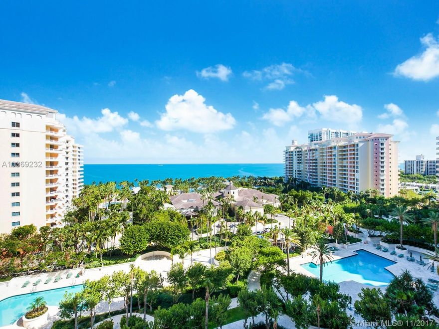 The Ocean Club's Club Tower III, Apartment 1101, is a corner unit with expansive ocean-bay views and city lights from every room.  It boasts 3 bedrooms/4.5 bathrooms and an ample laundry/service quarters. This apartment is in pristine condition with a pragmatic floor plan that can easily be converted into a 4 bedroom. It is elegantly finished with marble floors, new carpets and subzero kitchen appliances. It also has a private elevator entrance, 2 assigned parking spaces plus a hobby room. The hobby room is a separate room with full bath located on the lower level of the building.