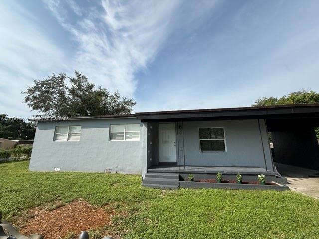 Beautiful and just remodeled 3-bedroom, 2-bathroom house.With an ample backyard to entertain. Two New bathrooms, new kitchen and new floor tile all over the house. One covered parking space and a lot of space for 2 more cars. Located in a residential neighborhood close to schools, shopping malls and major highways. Will not last. ready to move-in.