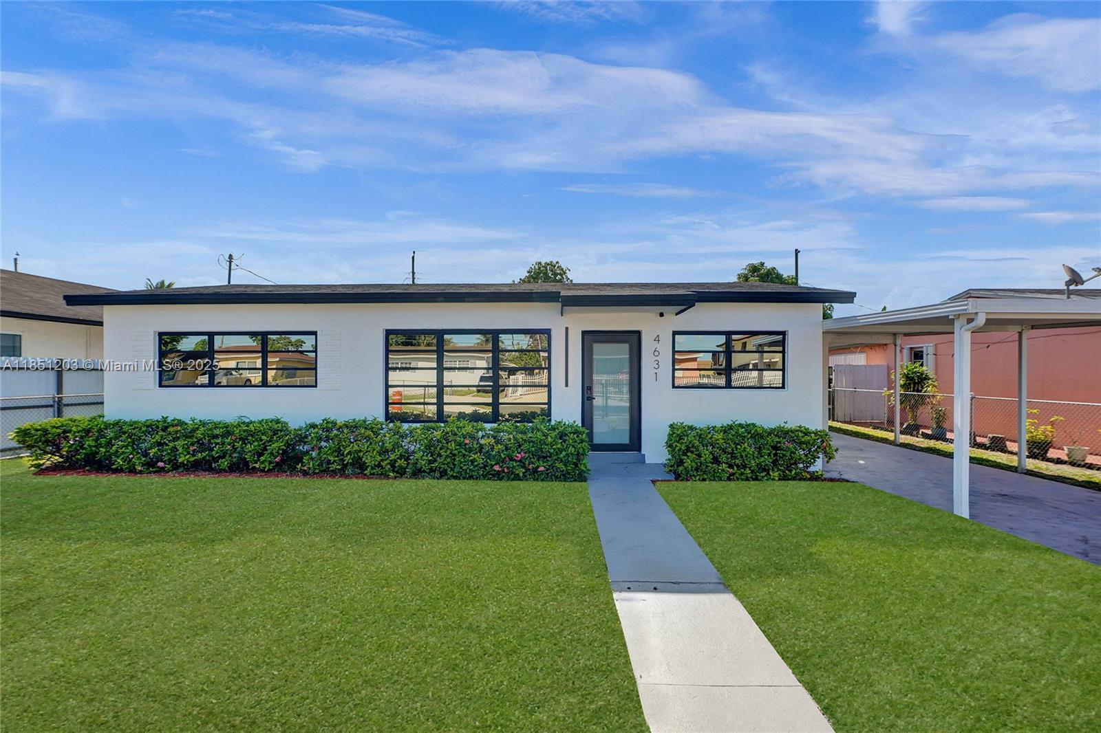 Situated right by the prestigious Hialeah 49th Street, with 3 spacious bedrooms and 1.5 stylish baths, this elegant residence sits on a concrete slab foundation, eliminating any potential crawl space issues. It blends comfort and sophistication with modern finishes, designer lighting, and luxury flooring. The gourmet kitchen shines with high-end stainless steel appliances, perfect for enjoying everyday living. Relax under the stars in the generous patio/backyard. Fully enclosed with a metal fence offering ample parking with direct street access, ideal for RVs and boats. The City has just redone street asphalt, parking, sidewalks and approaches of the whole neighborhood. This home truly has it all; full of charm and style, fall in love at first sight. Schedule your private tour today