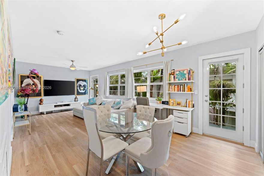 Beautifully remodeled 1-bedroom, 1-bath residence in the charming and historic Mansfield Park in the heart of Miami Beach. Spacious and sun-filled, this unit has been completely renovated with high-end finishes throughout — no detail was spared. Features include beautiful wood floors, impact windows and doors, central A/C, and a designer kitchen with custom dark wood cabinetry, quartz countertops, and high-end stainless steel appliances.
Beautifully maintained Art Deco building with a charming tropical courtyard perfect for relaxing. Excellent Miami Beach location just blocks from the beach, Lincoln Road, restaurants, shops, and Flamingo Park. Ample street parking nearby.