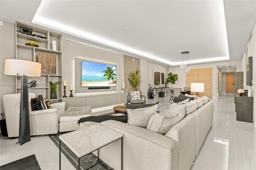 For those seeking a luxury condo in Coral Gables, a rare opportunity has emerged at Villa Valencia. This expansive 2,732 SF residence plus 429-square-foot terrace for a total of 3,285 square feet, offers 3 bed, 3.5 bath and features a private elevator entry, 10-ft ceilings, and sweeping NE views of Coral Gables and the Miami skyline. This home offers a gourmet kitchen with Italian cabinetry, all ensuite baths, a balcony with summer kitchen, custom wallpaper & millwork, a built-in bar/pantry, and 2 parking spaces. Villa Valencia is an intimate boutique building of only 39 residences, distinguished by world-class amenities including a resort-style pool, spa, state-of-the-art fitness center, multiple resident lounges, library, private meeting room, billiards, and golf and F1 simulators. Enjoy suburban privacy with the urban convenience.