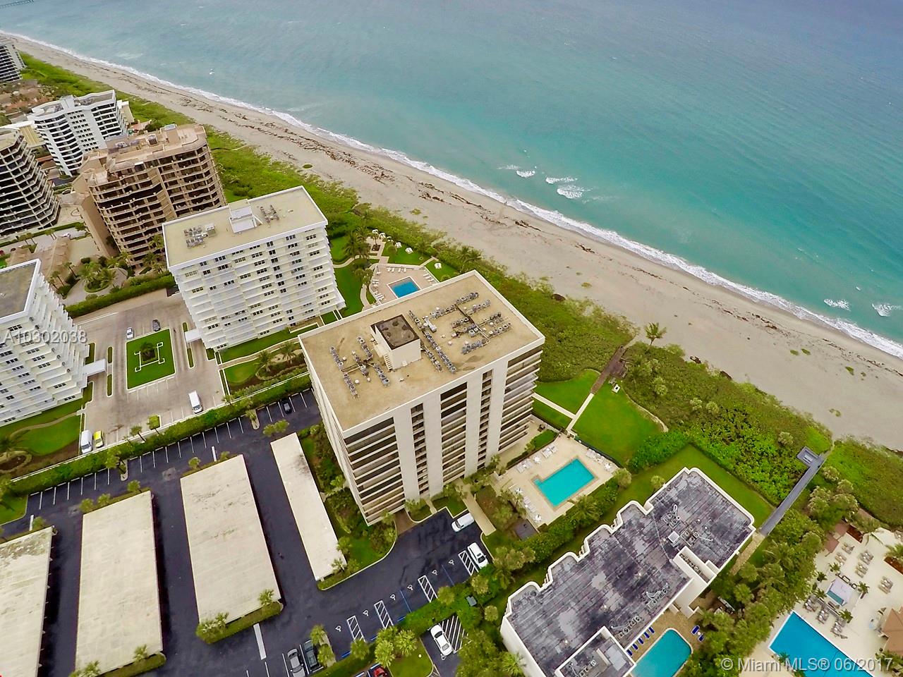 Direct oceanfront on the south-east side of the building overlooking the ocean, beach and pool area. 105 is actually the second floor above the pool area. Great investment property, or beach home. This spectacular condo has unobstructed views of the Ocean and City. Enjoy breathtaking sunrise to sunset views from this SE corner unit with floor-to-ceiling sliding windows, or enjoy the Ocean breeze on the huge over 200 square foot wrap-around balcony. Take a swim in the large oceanfront pool. Juno Beach is one of the most sought-after cities in South Florida and this condo is the jewel of the city. Juno Beach was last year voted on of ten best beaches in the world. The building has nice amenities and each condo has a storage unit on the ground floor. This condo is ready for the buyers touches