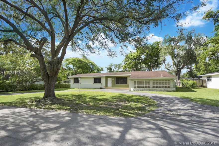 Wonderful Pinecrest home 4 BR l 2 BTH l 2430 Sq Ft. resides on a quiet street. Rare opportunity and priced to sell. This Quiet neighborhood is free of traffic and lined with trees. Walking distance to Pinecrest Village Parks with playgrounds and large fields. This is the perfect environment to raise a family.  The layout of the property provides a spacious living room, dining room and kitchen with many windows for natural lighting. The back of the home has an enormous backyard with a pool, perfecting for entertaining. This home is close to Fresh Market, Publix, Trader Joe's, Whole Foods, The Falls Mall and many Restaurants. It is located in an incredible school district and is a short drive to Pinecrest Gardens.
