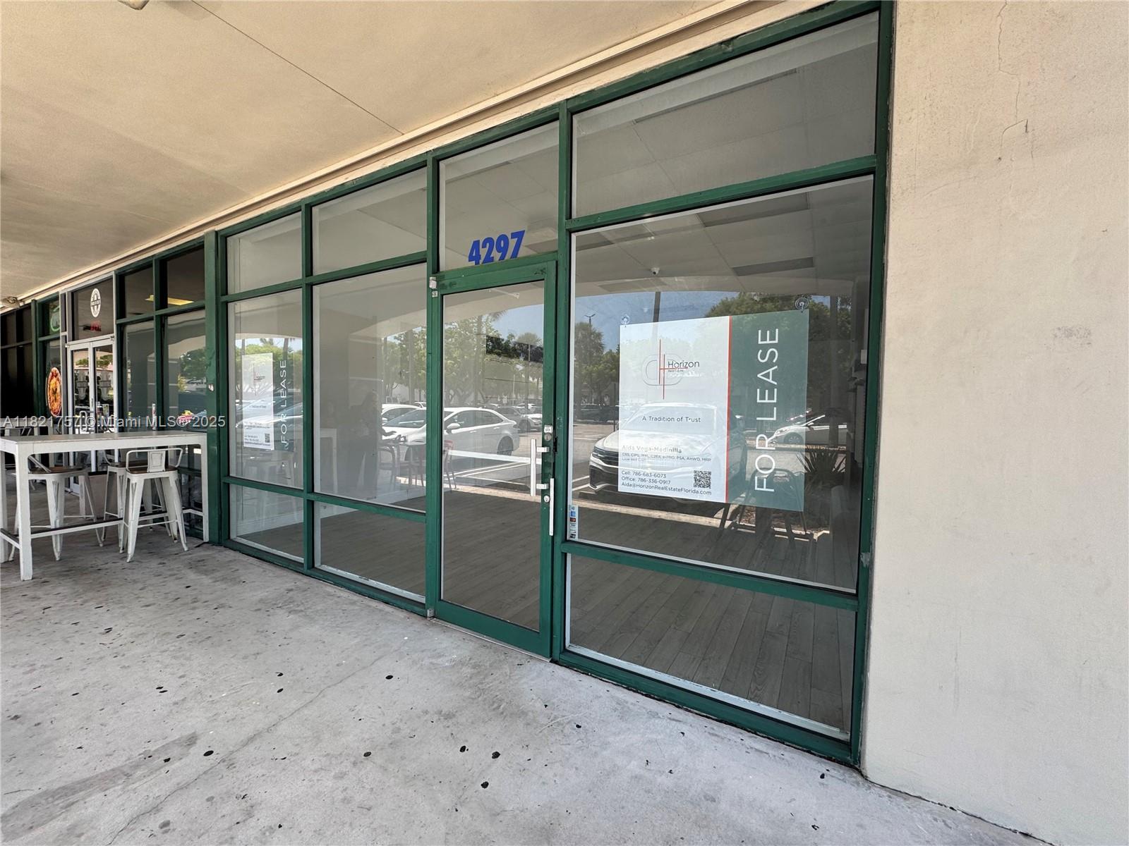 1,400 SF retail space available in a vibrant shopping center along NW 107th Avenue. Benefit from high visibility, strong traffic counts, and proximity to residential communities, business centers, and lifestyle amenities. Excellent location just minutes from Dolphin and Palmetto Expressways. Suitable for various retail or office concepts in a growing market. CAM calculated yearly call LO for 2025 amount.