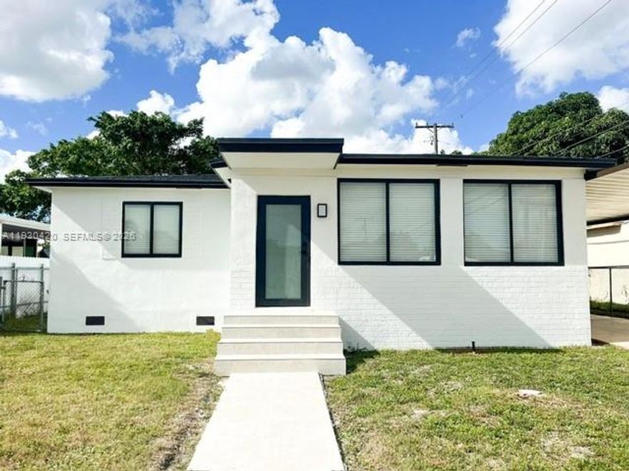 Recently updated four-bedroom, three-bathroom home. Home was completely updated, including a new roof and impact windows. Home also has a flexible room that could be added to the living area.