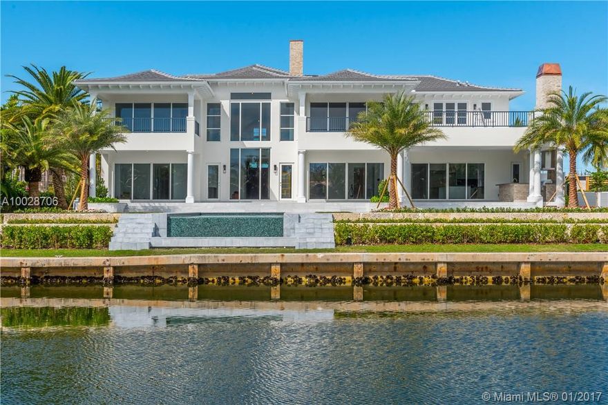 2016 Construction in exclusive 24 hr. guard gated Old Cutler Bay. This stunning home features 140 ft of WF, No fixed bridges, summer kitchen, outdoor shower, infinity pool. Interior details include Lutron/Sonos system, marble floors, elevator, wine cellar, wet bar, open sun drenched spaces with vol.ceilings, formal dining/living room. Master suite with gorgeous bath, his/her walk in closets, adjoining balcony with fireplace overlooking the pool/bay area. Close to the Best Schools, Airport, Downtown areas.