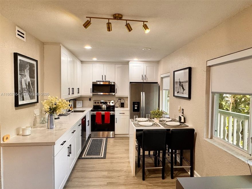 Beautifully fully remodeled 2-bedroom, 1-bath apartment ideally located just 10 minutes from Las Olas Boulevard and 5 minutes from Downtown Fort Lauderdale. This residence features a modern kitchen with elegant marble countertops and sleek stainless steel appliances. Thoughtfully updated throughout, the unit offers a clean, contemporary feel. The community includes a refreshing pool and convenient parking. Enjoy comfort, style, and a prime location close to dining, shopping, entertainment, and major roadways.