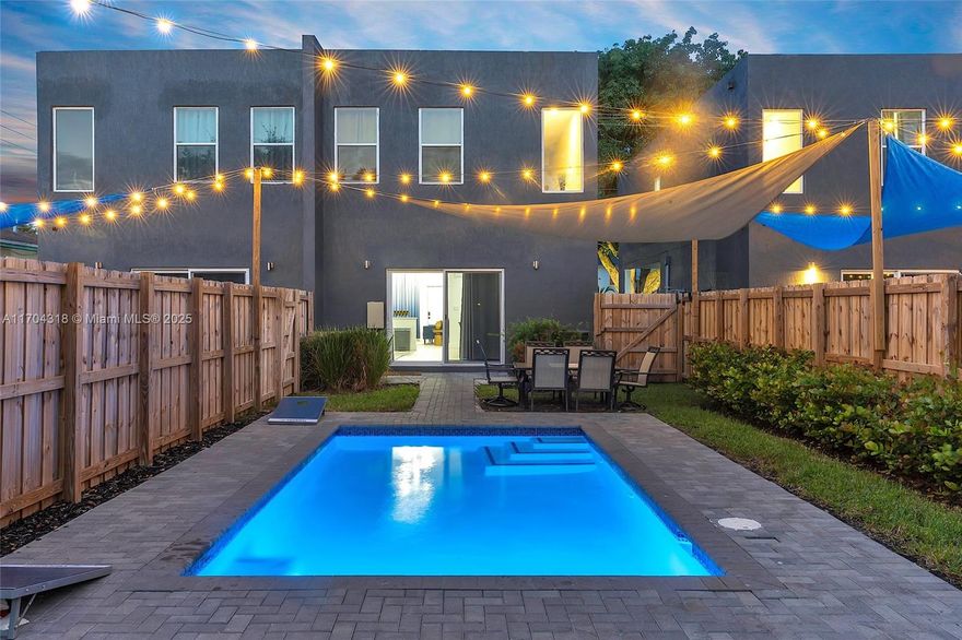 Uniquely designed properties that promises an impressive return. Brand new construction, 2 duplex's side by side. Units are 3 bedrooms & 2.5 baths each, 4 private pools total, large entertaining backyard space, Brand new Roof, Appliances, Central A/C, Impact windows throughout, also Washer/Dryers in every unit as well. Turn-key property, low maintenance. Located near Wynwood, Design District, Brickell & the beaches. Short drive to Miami International Airport.